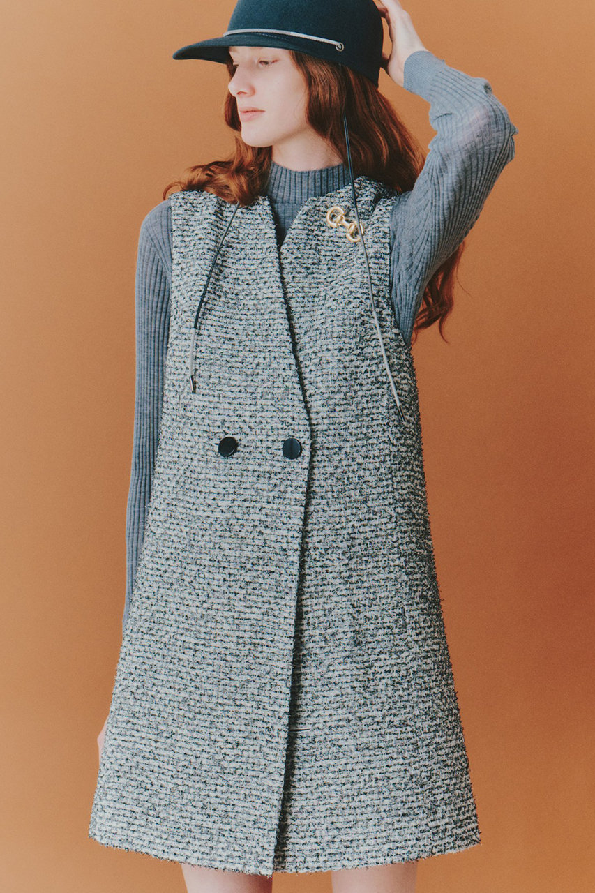 ANAYI/アナイ 2025SS ラメスラブツイードジレワンピース 36 ラメスラブツイードジレワンピース | ANAYI/アナイ | 三越伊勢丹