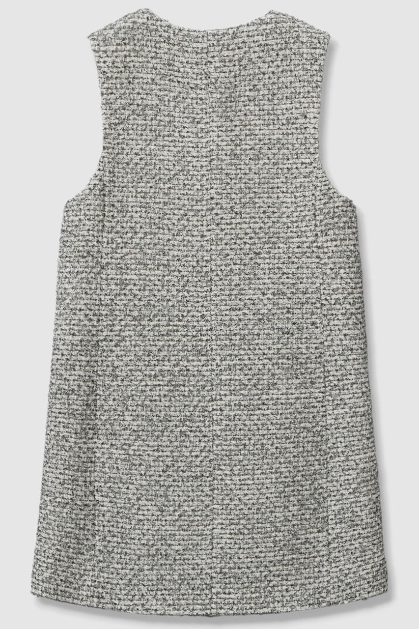 ANAYI(アナイ)｜ラメファンシーツイードジレ ワンピース/ホワイト の