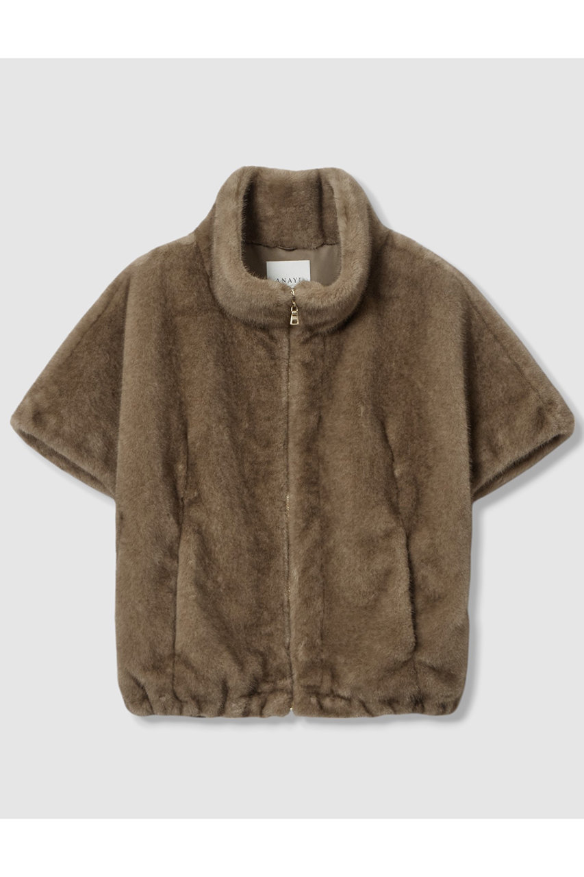 ANAYI フェイクミンクファージレ (モカ, 38) アナイ ELLE SHOP ANAYI フェイクミンクファージレ (モカ, 38) アナイ ELLE SHOP