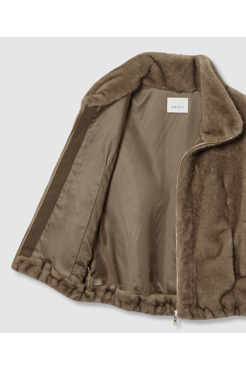 ANAYI(アナイ)｜フェイクミンクファージレ/モカ の通販｜ELLESHOP