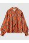 ベルトプリントボウタイ ブラウス アナイ/ANAYI オレンジ