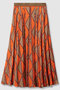 ベルトプリントランダムタック スカート アナイ/ANAYI オレンジ