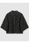 レース刺繍クロップドシャツ アナイ/ANAYI ブラック