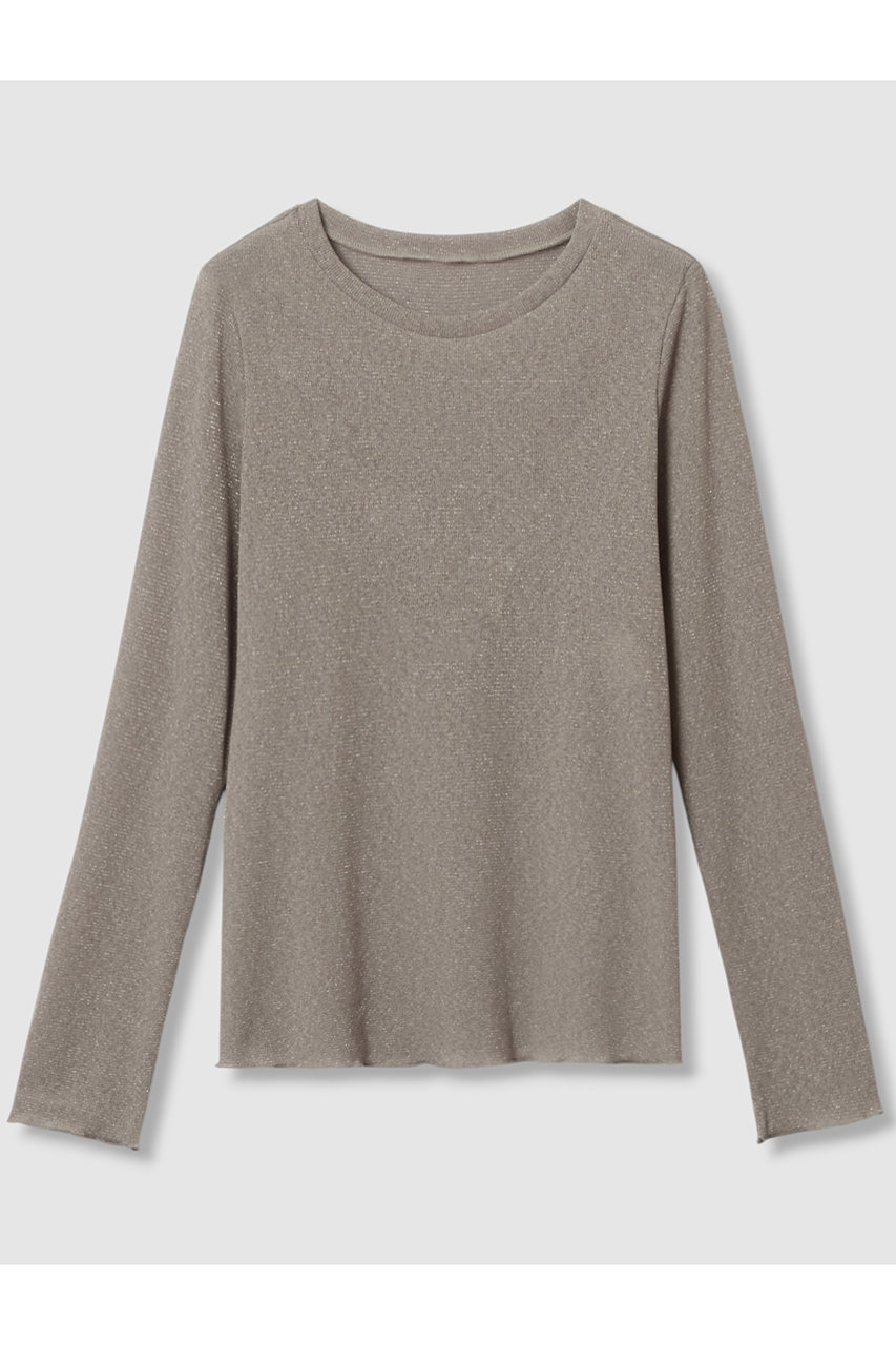 ANAYI ラメドライテレコクルー プルオーバー (モカ, 38) アナイ ELLE SHOP ANAYI ラメドライテレコクルー プルオーバー (モカ, 38) アナイ ELLE SHOP