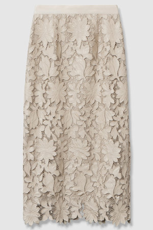 アナイ/ANAYIのレザーフラワーエンブロイダリー スカート(110700/110703)