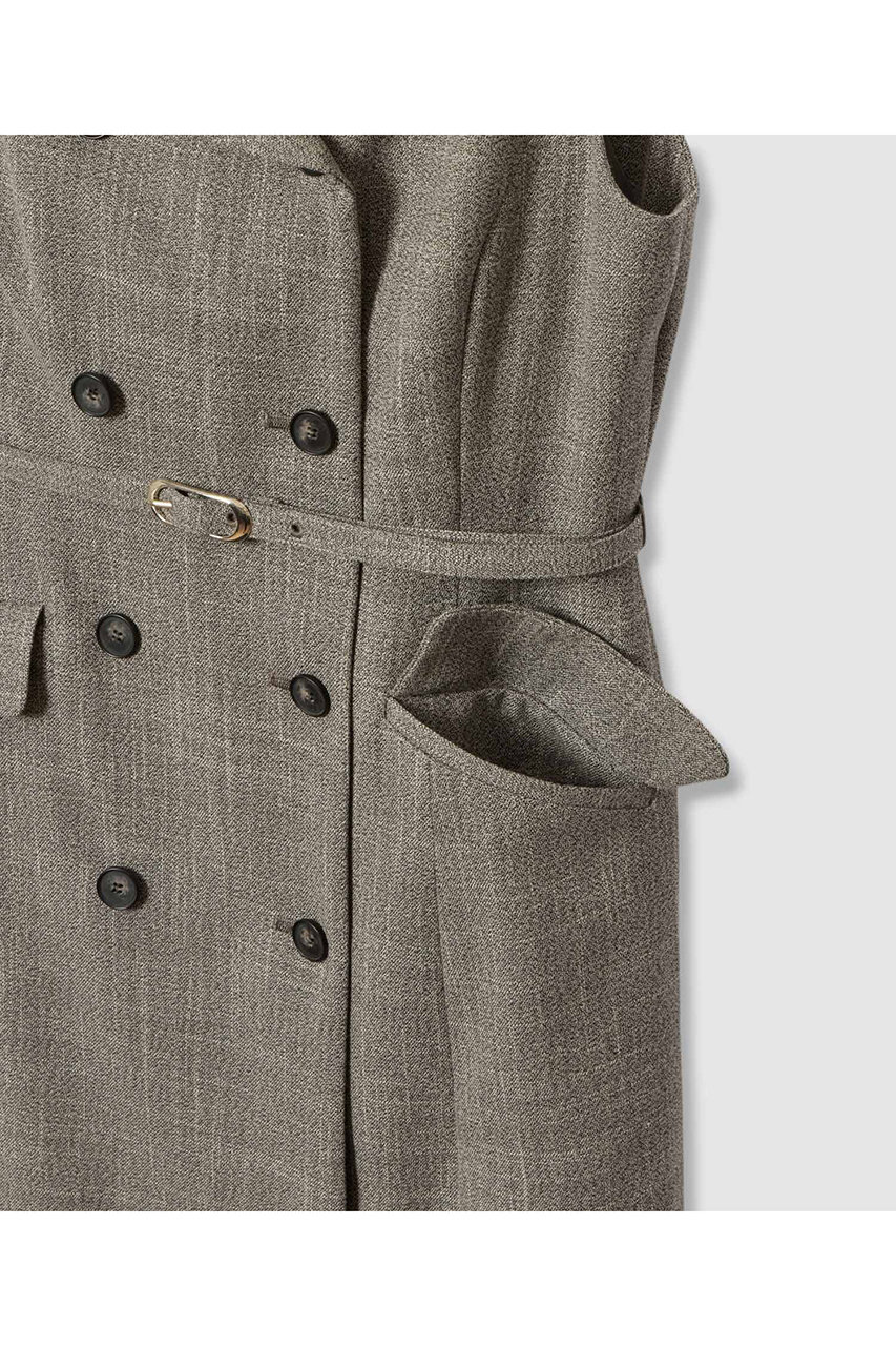 ANAYI(アナイ)｜ポリツイルオフショルワンピース/ベージュ の通販