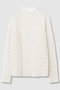ストレッチレースモックネック プルオーバー アナイ/ANAYI オフホワイト