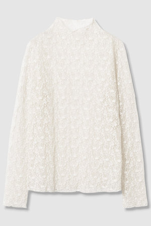 アナイ/ANAYIのストレッチレースモックネック プルオーバー(110100/110103)