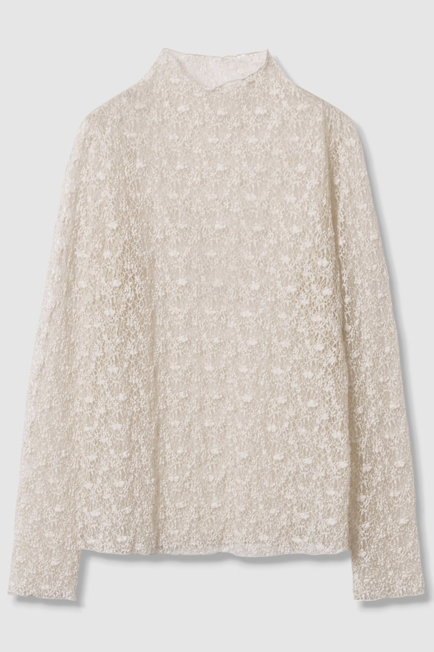 ANAYI ストレッチレースモックネック プルオーバー (ライトベージュ, 38) アナイ ELLE SHOP ANAYI ストレッチレースモックネック プルオーバー (ライトベージュ, 38) アナイ ELLE SHOP
