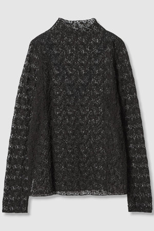 アナイ/ANAYIのストレッチレースモックネック プルオーバー(110100/110103)