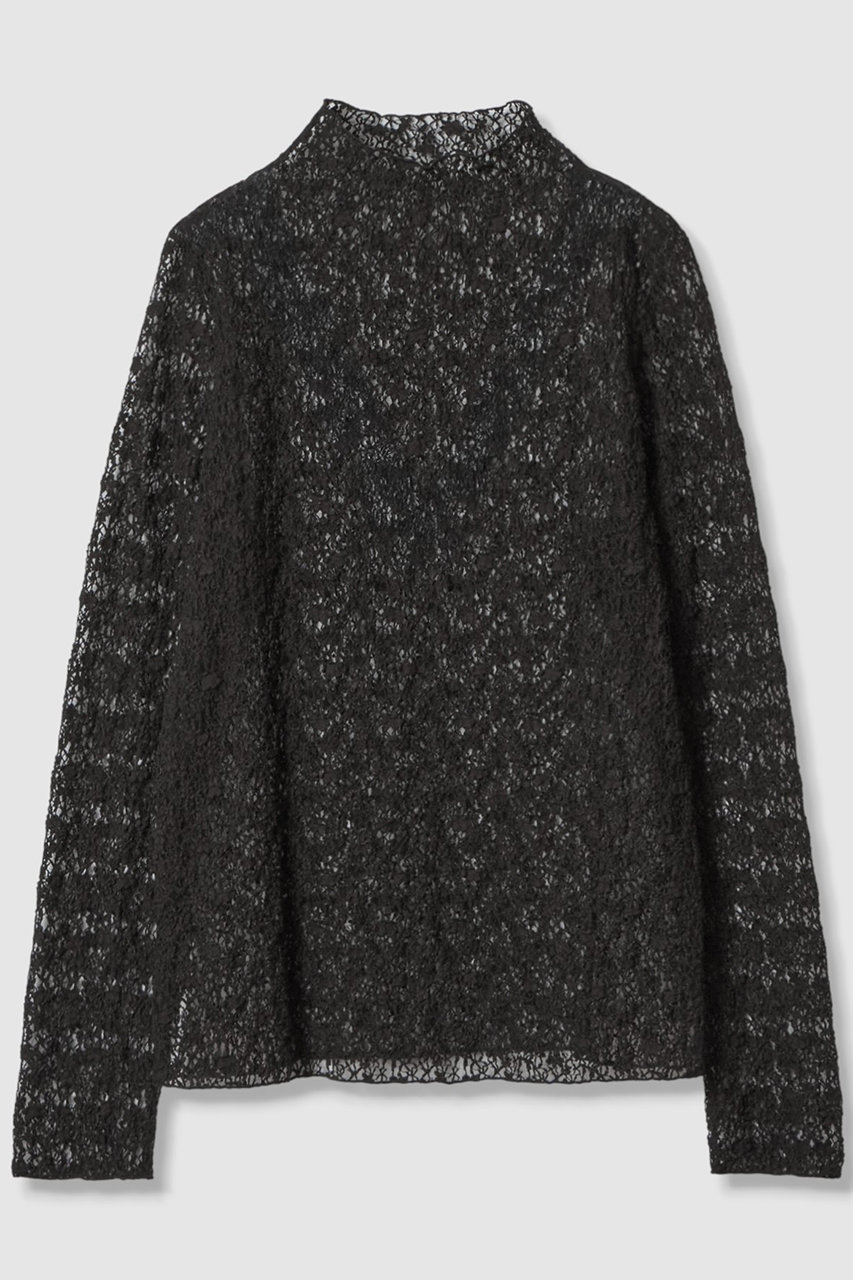 ANAYI ストレッチレースモックネック プルオーバー (ブラック, 38) アナイ ELLE SHOP ANAYI ストレッチレースモックネック プルオーバー (ブラック, 38) アナイ ELLE SHOP
