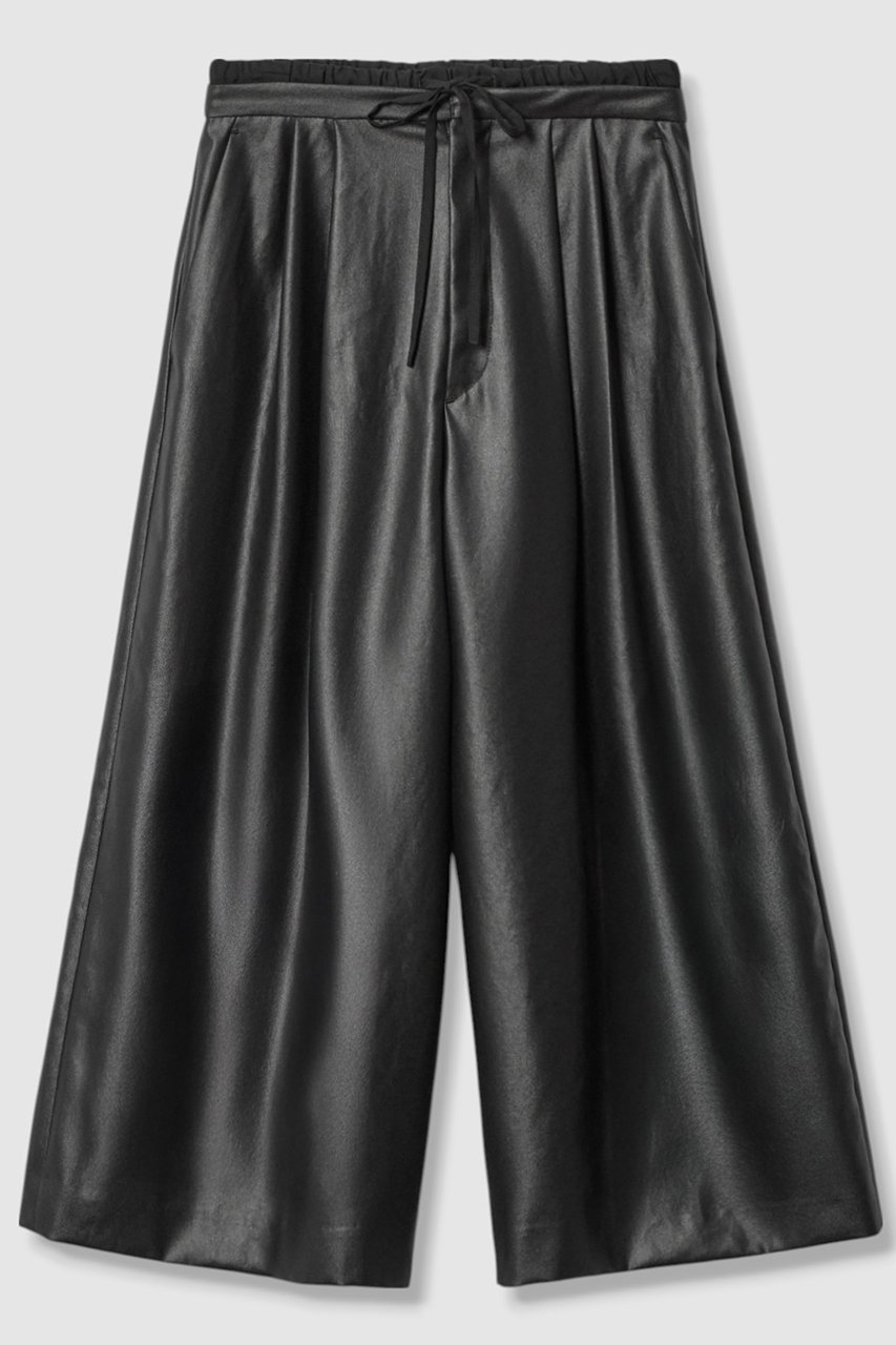 ANAYI オイルドレザーガウチョパンツ (ブラック, 36) アナイ ELLE SHOP ANAYI オイルドレザーガウチョパンツ (ブラック, 36) アナイ ELLE SHOP