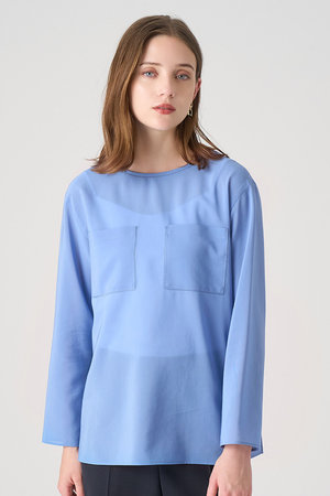 アナイ/ANAYIのトリアセボイルポケットＴブラウス(110400/110403)