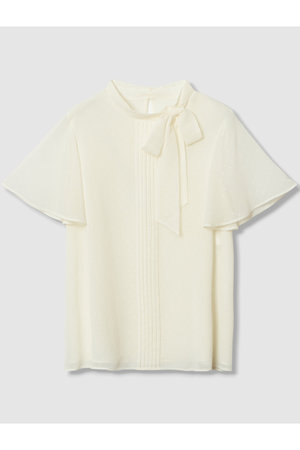 アナイ/ANAYIのカットドット楊柳ボウタイ ブラウス(110400/110402)