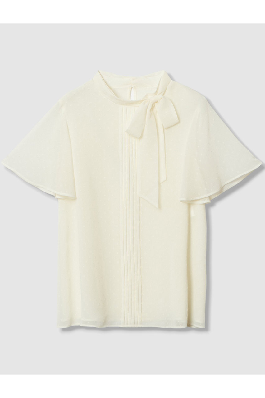 アナイ/ANAYIのカットドット楊柳ボウタイ ブラウス(ホワイト/10252713480-95-380)