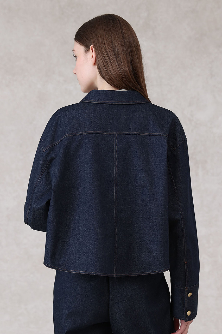ANAYI(アナイ)｜デニムライクステンカラー ジャケット/ネイビー の通販