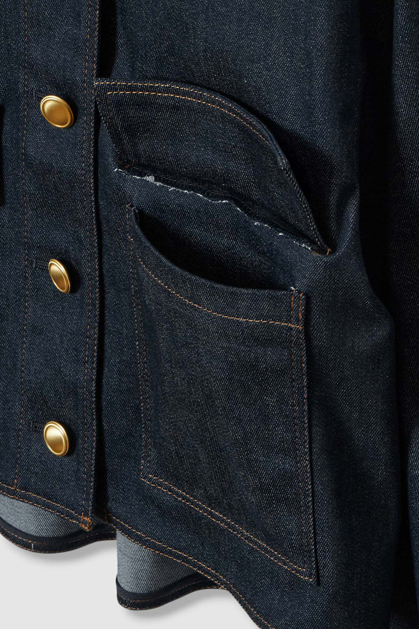 ANAYI(アナイ)｜デニムライクステンカラー ジャケット/ネイビー の通販