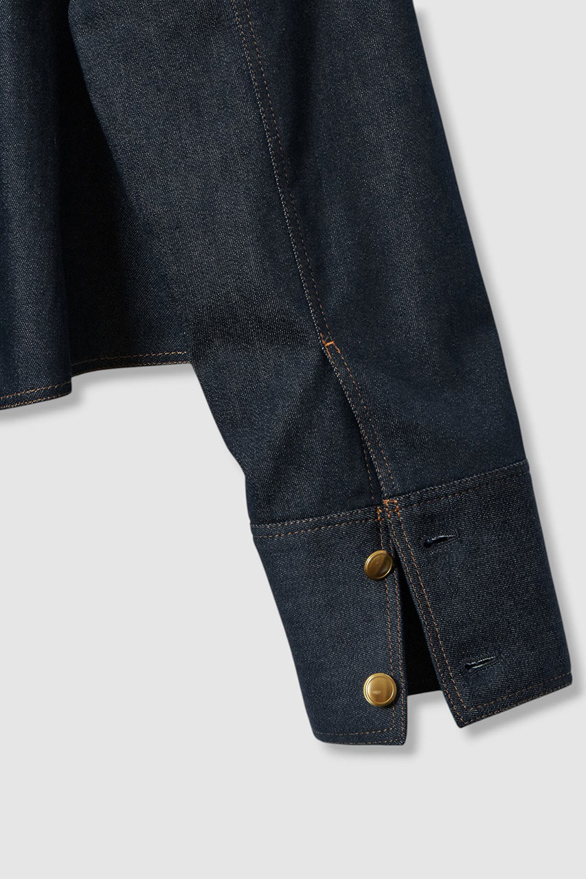 ANAYI(アナイ)｜デニムライクステンカラー ジャケット/ネイビー の通販