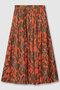 ペイントフラワープリントティアードスカート アナイ/ANAYI オレンジ