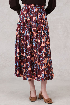 アナイ/ANAYIのペイントフラワープリントティアードスカート(110700/110703)