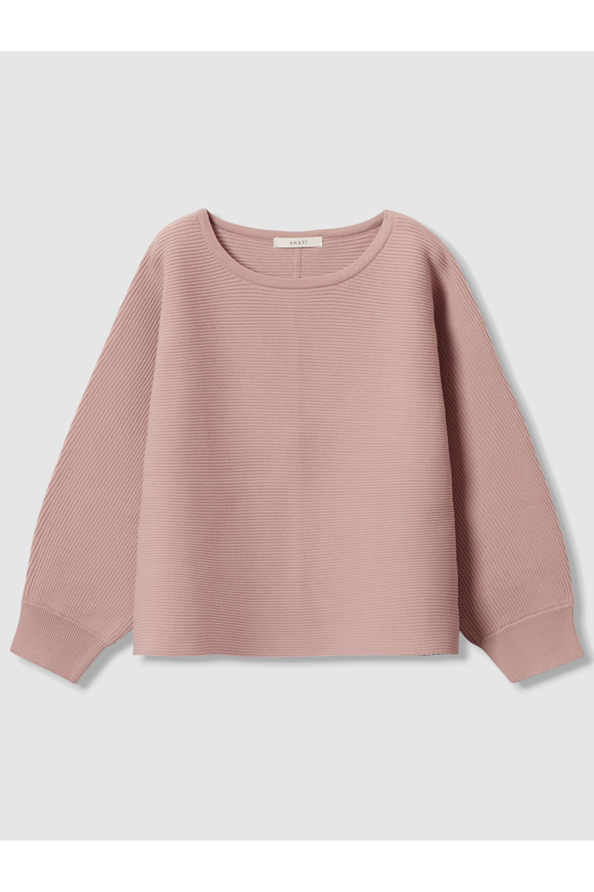 ANAYI リップルプルオーバー (ピンク, 38) アナイ ELLE SHOP ANAYI リップルプルオーバー (ピンク, 38) アナイ ELLE SHOP