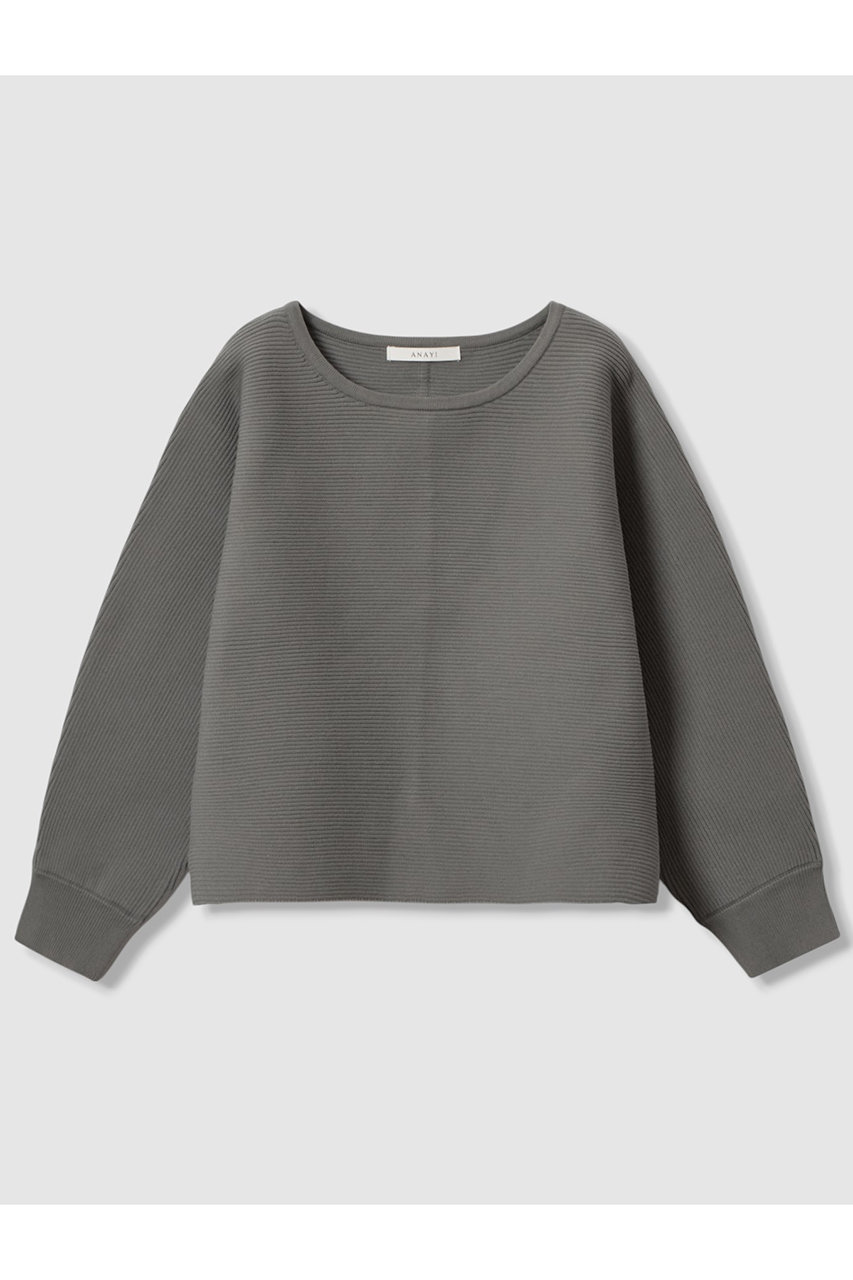 ANAYI リップルプルオーバー (グレー, 38) アナイ ELLE SHOP ANAYI リップルプルオーバー (グレー, 38) アナイ ELLE SHOP