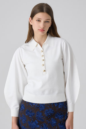 アナイ/ANAYIのプレーティングポロプルオーバー(110300/110301)