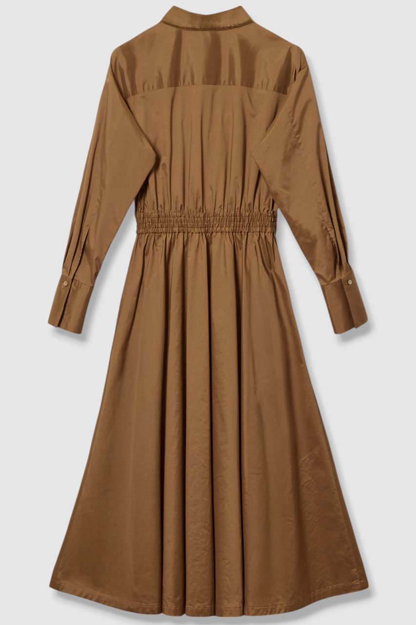 ANAYI(アナイ)｜ブライトグログランシャツワンピース/ブラウン の通販