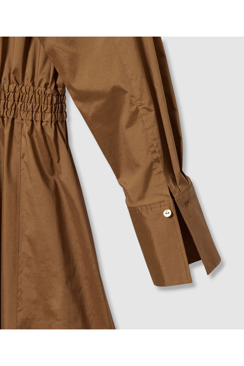 ANAYI(アナイ)｜ブライトグログランシャツワンピース/ブラウン の通販