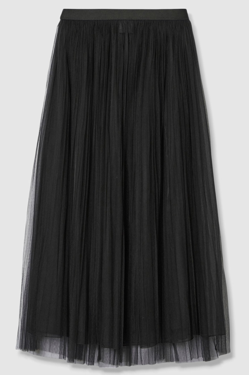 ANAYI(アナイ)|ドットチュールプリーツスカート/ブラック の ANAYI(アナイ)|ドットチュールプリーツスカート/ブラック の