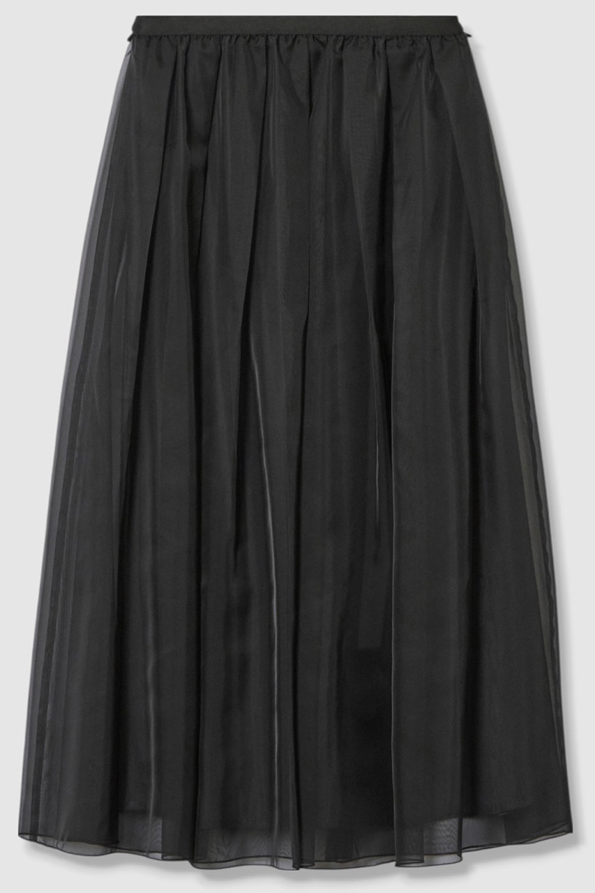 ANAYI(アナイ)｜ドットチュールプリーツスカート/ブラック の通販