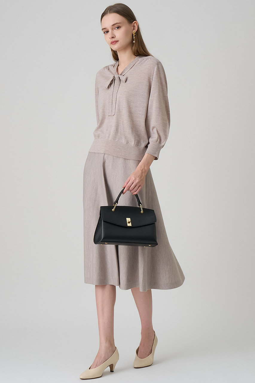 ANAYI(アナイ)｜エキストラファインメリノフレア スカート/ベージュ の