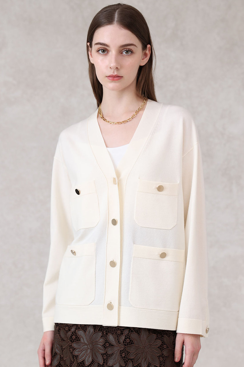 アナイ カーディガン ジャケット ANAYI（アナイ） カーディガン カラーミックスボクシージャケット