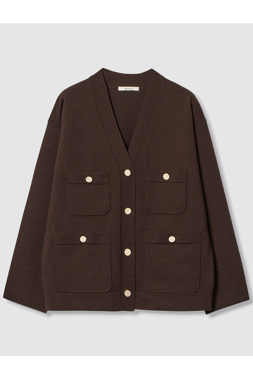 エキストラファインメリノボクシー ジャケット カーディガン