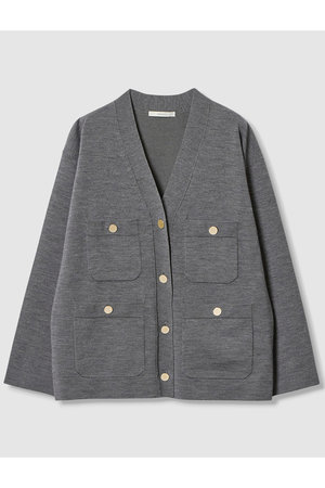 アナイ/ANAYIのエキストラファインメリノボクシー ジャケット カーディガン(110300/110303)