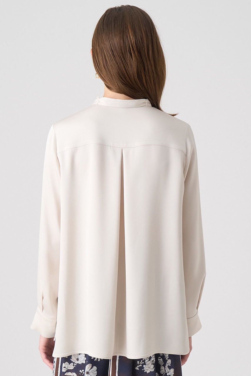 ANAYI(アナイ)｜ストレッチサテンタイ付き ブラウス/ベージュ の通販