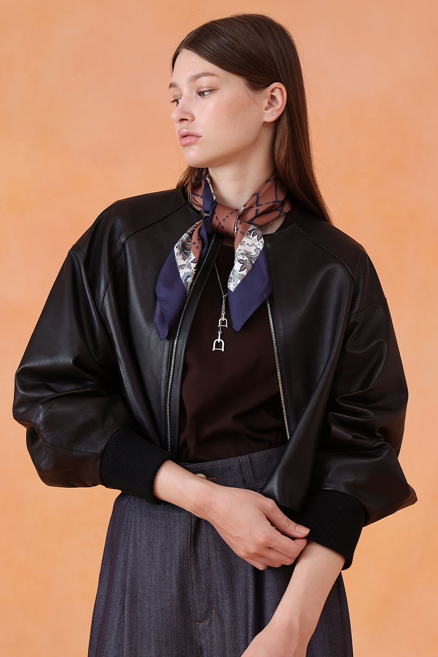 ANAYI(アナイ)｜ラムレザードルマンブルゾン/ブラック の通販