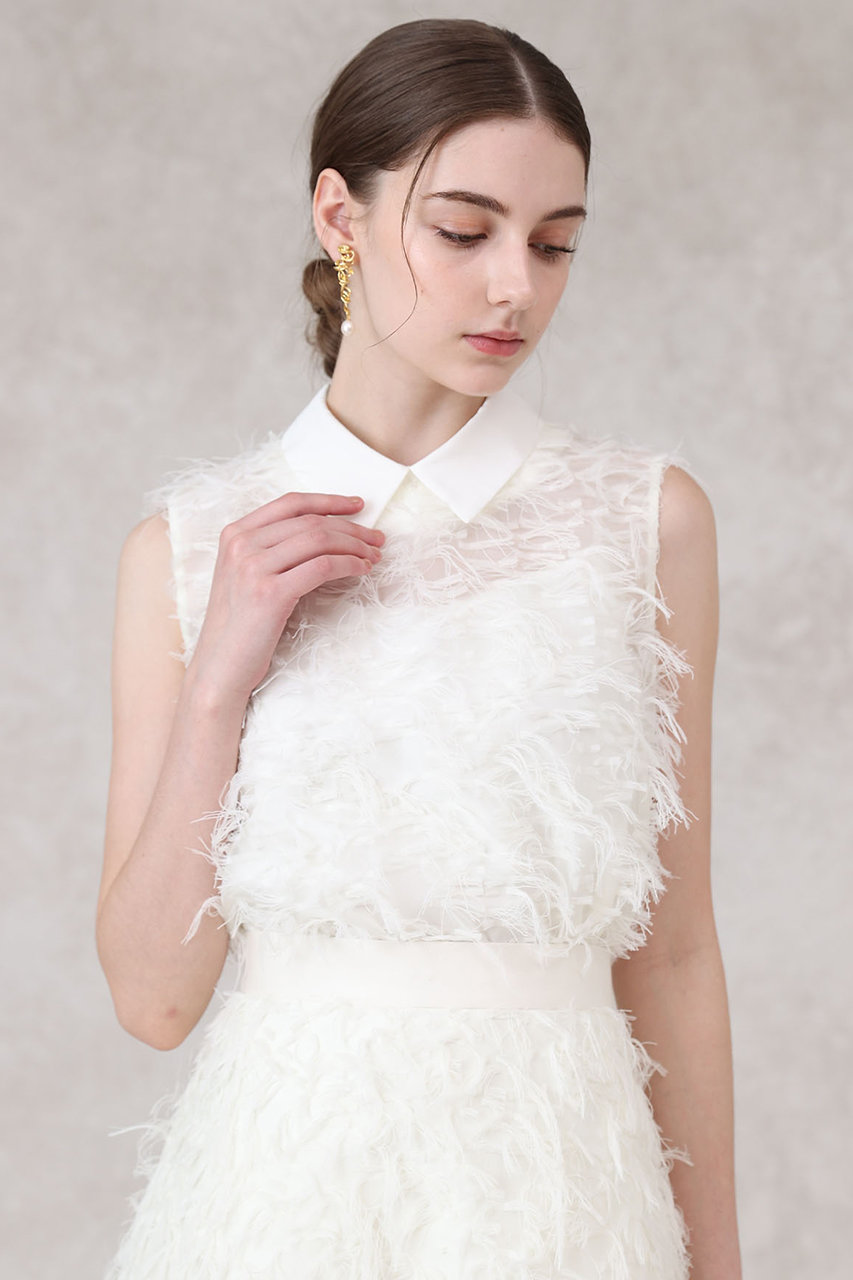 アナイ ホワイト フリンジデザイン トップス サイズ38 楽天市場