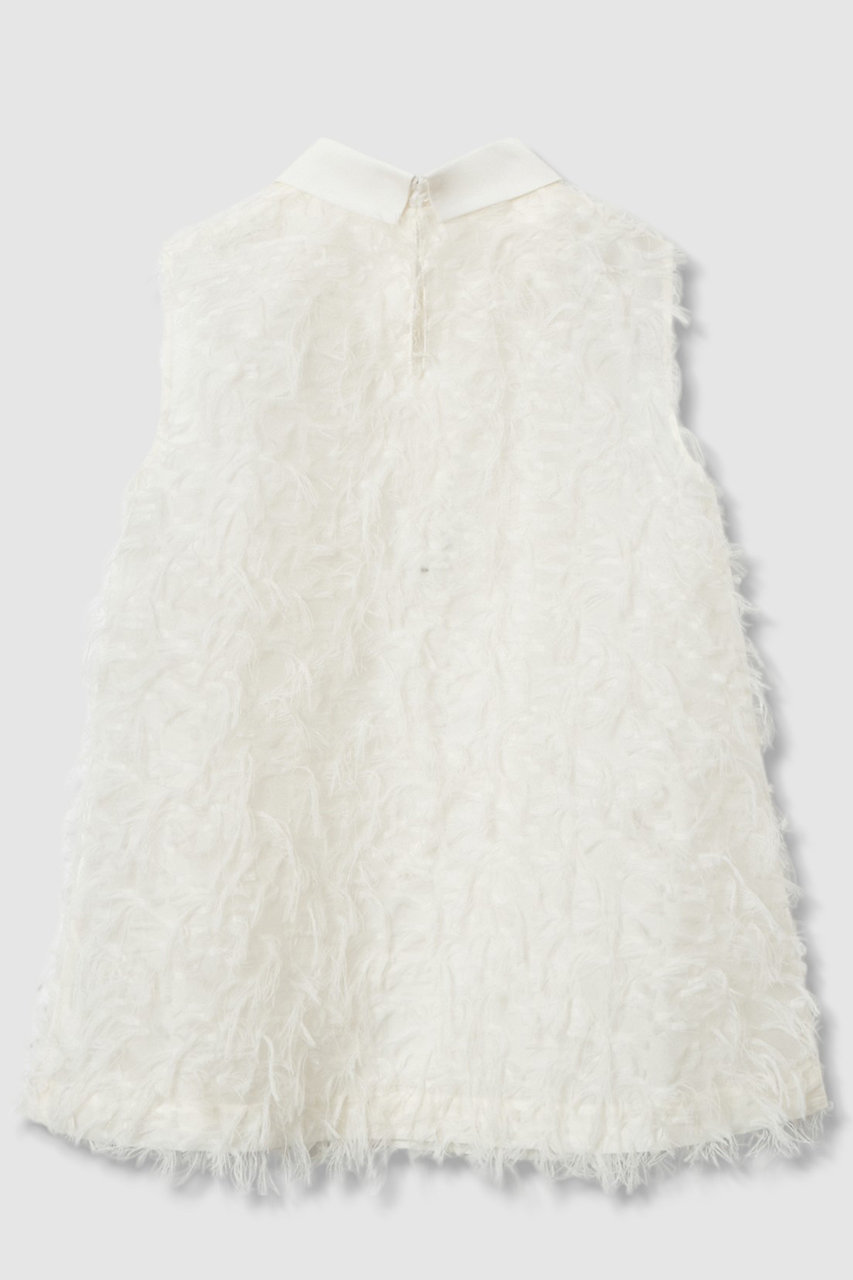 ANAYI(アナイ)｜フェザーカットジャガード ブラウス/オフホワイト の