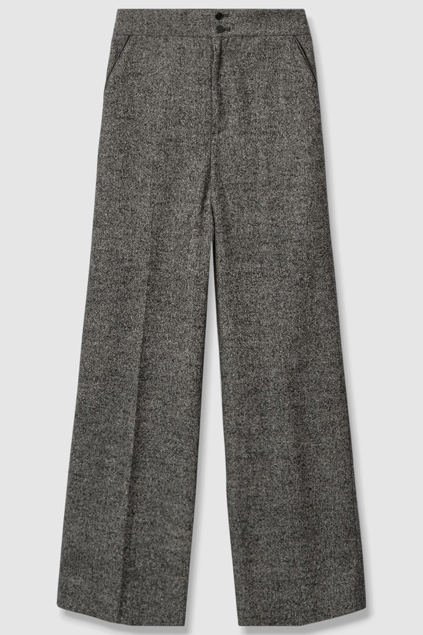 アナイ/ANAYIのウールシルクツイードワイドパンツ(ブラック/10252712090-95-380)