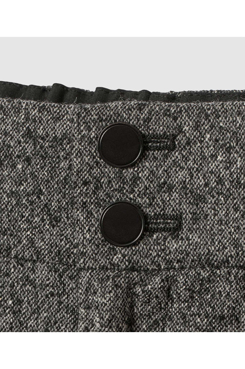 【新品】ANAYI2025秋 ウールシルクツイードワイドパンツ 黒 36 ANAYI(アナイ)｜ウールシルクツイードワイドパンツ/ブラック の通販