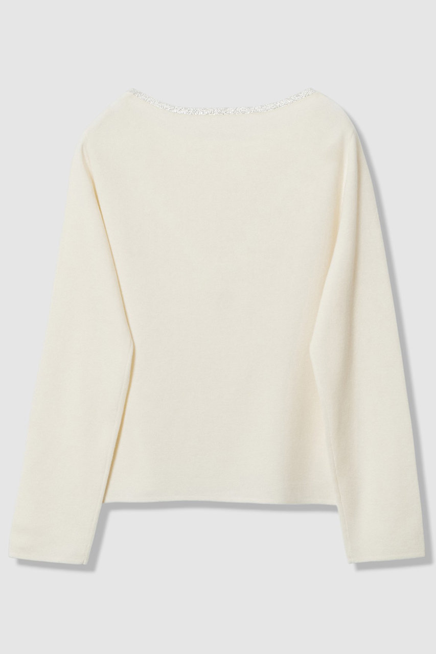 新品☆ ANAYI ウールボートネックプルオーバー/p ANAYI(アナイ)｜ステップビジューボートネック プルオーバー/オフ