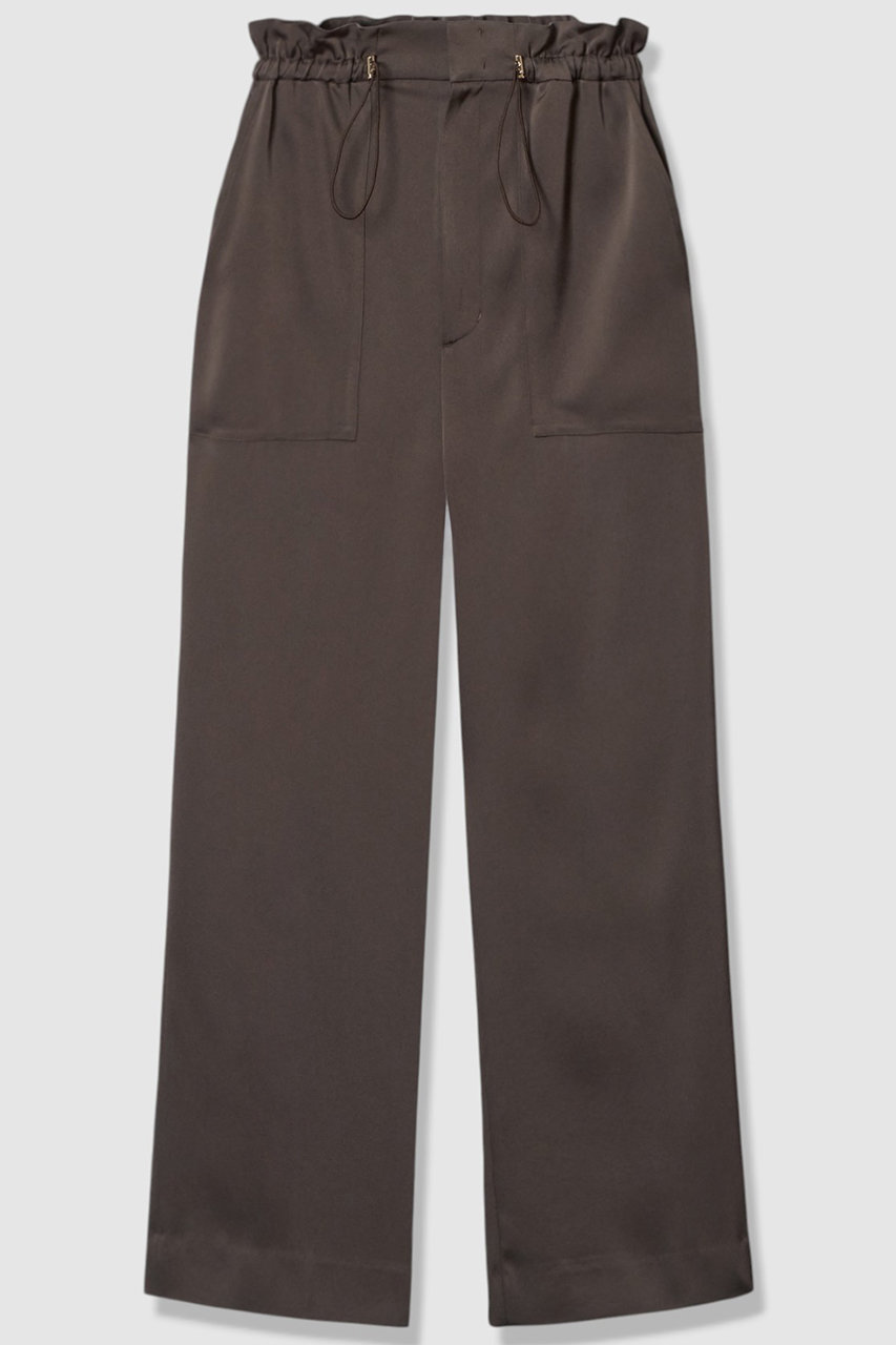 ANAYI ストレッチサテンポケットパンツ (ブラウン, 36) アナイ ELLE SHOP ANAYI ストレッチサテンポケットパンツ (ブラウン, 36) アナイ ELLE SHOP