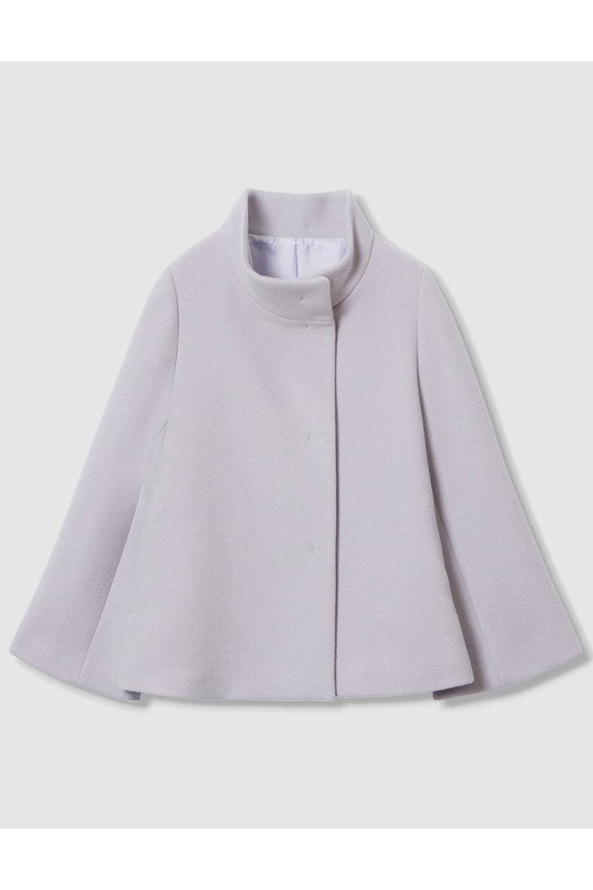 ANAYI ウールビーバーショートコート (ライトブルー, 36) アナイ ELLE SHOP