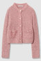 スパンコールモールクルー カーディガン アナイ/ANAYI ピンク
