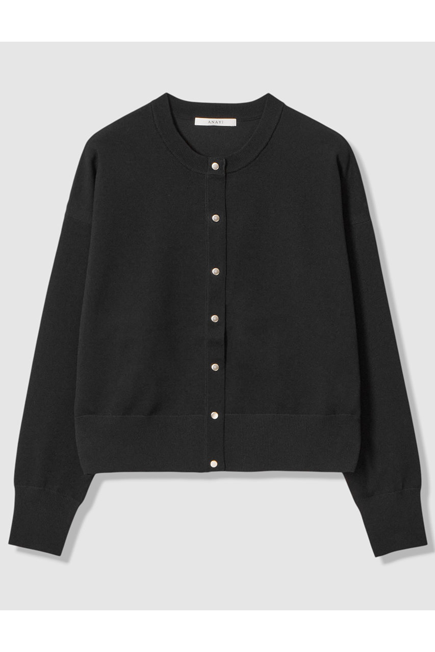 ドット釦ブルゾン カーディガン