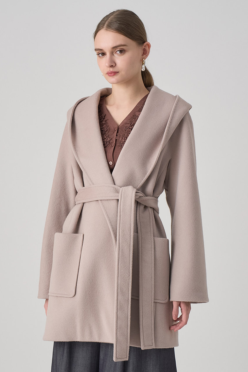 ANAYI(アナイ)｜カシミヤフードガウンコート/ベージュ の通販