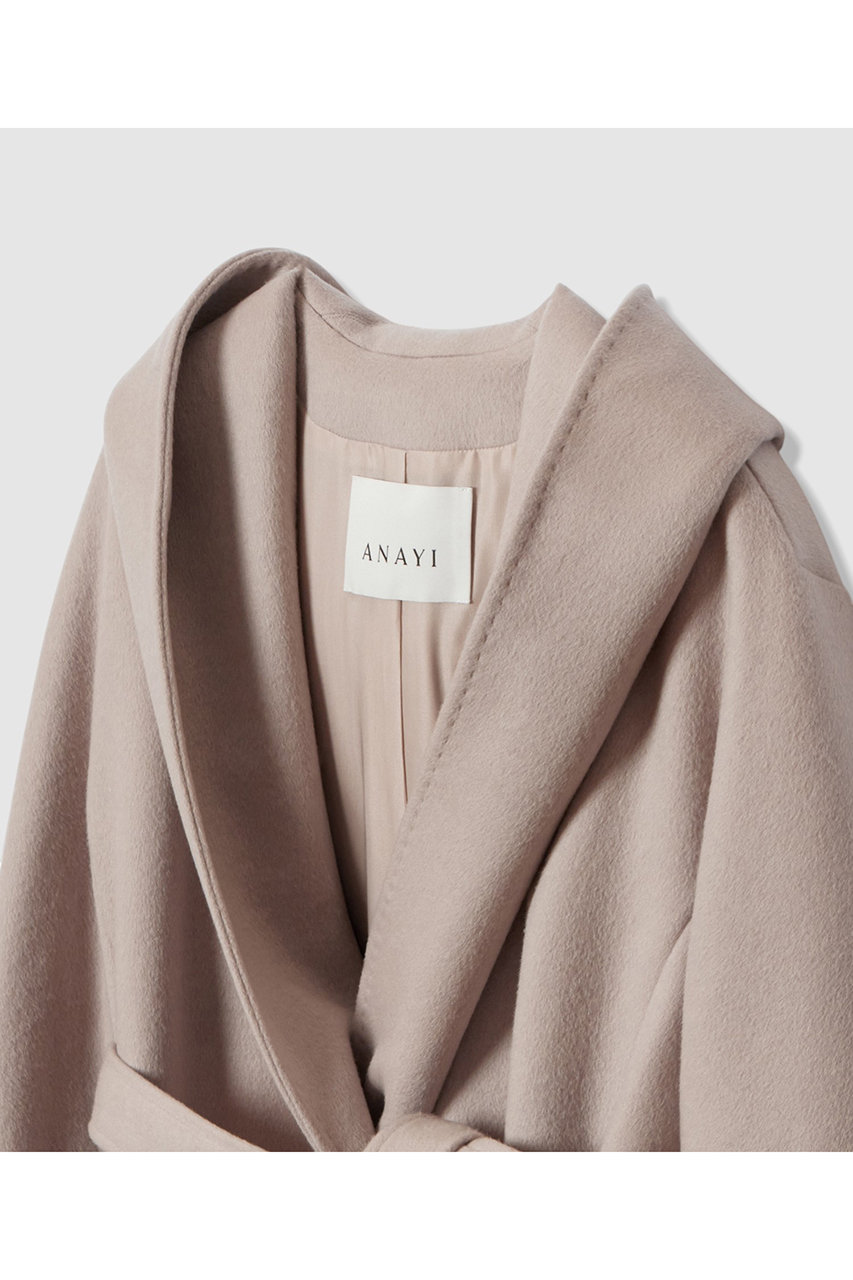 ANAYI(アナイ)｜カシミヤフードガウンコート/ベージュ の通販