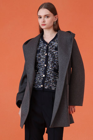 アナイ/ANAYIのカシミヤフードガウンコート(110900/110902)