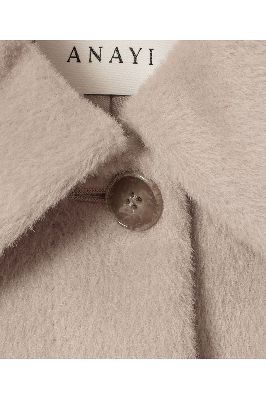 ANAYI(アナイ)｜アルパカシャギーショートコート/ベージュ の通販